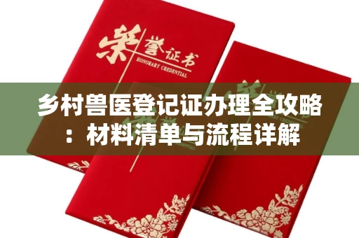 全国乡村兽医登记证办理全攻略:材料清单与流程详解